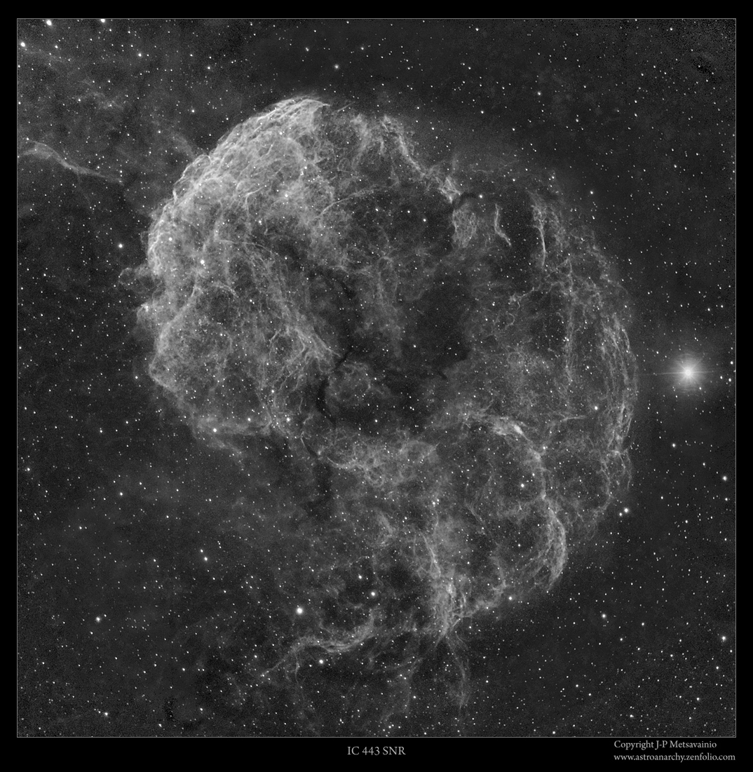 Astro Anarchy Jellyfish Nebula, IC 443, a supernova remnant in Gemini